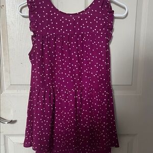 Maurices Purple Polka Dot Blouse